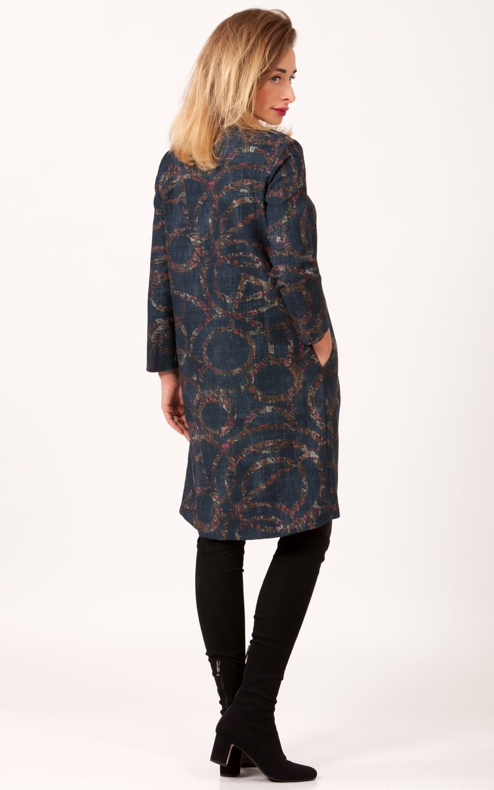 MIDI KLEITA AR KABATĀM zila krasa Magnolica