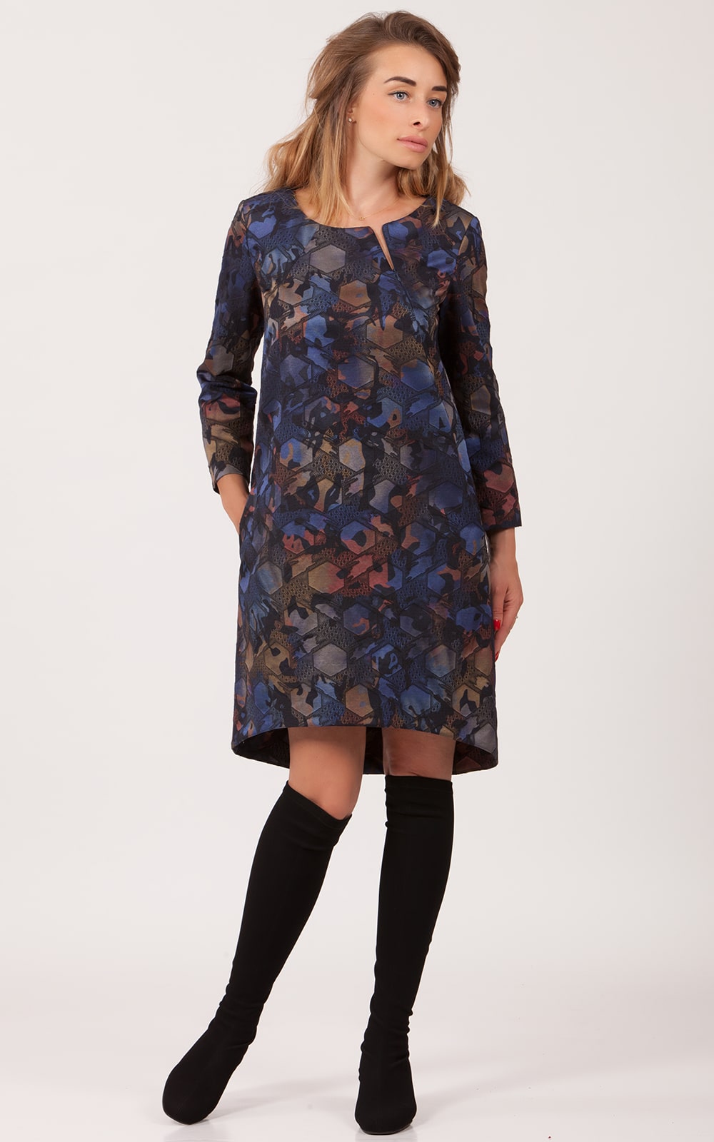 saisinata biroja kleita zila krāsa Magnolica