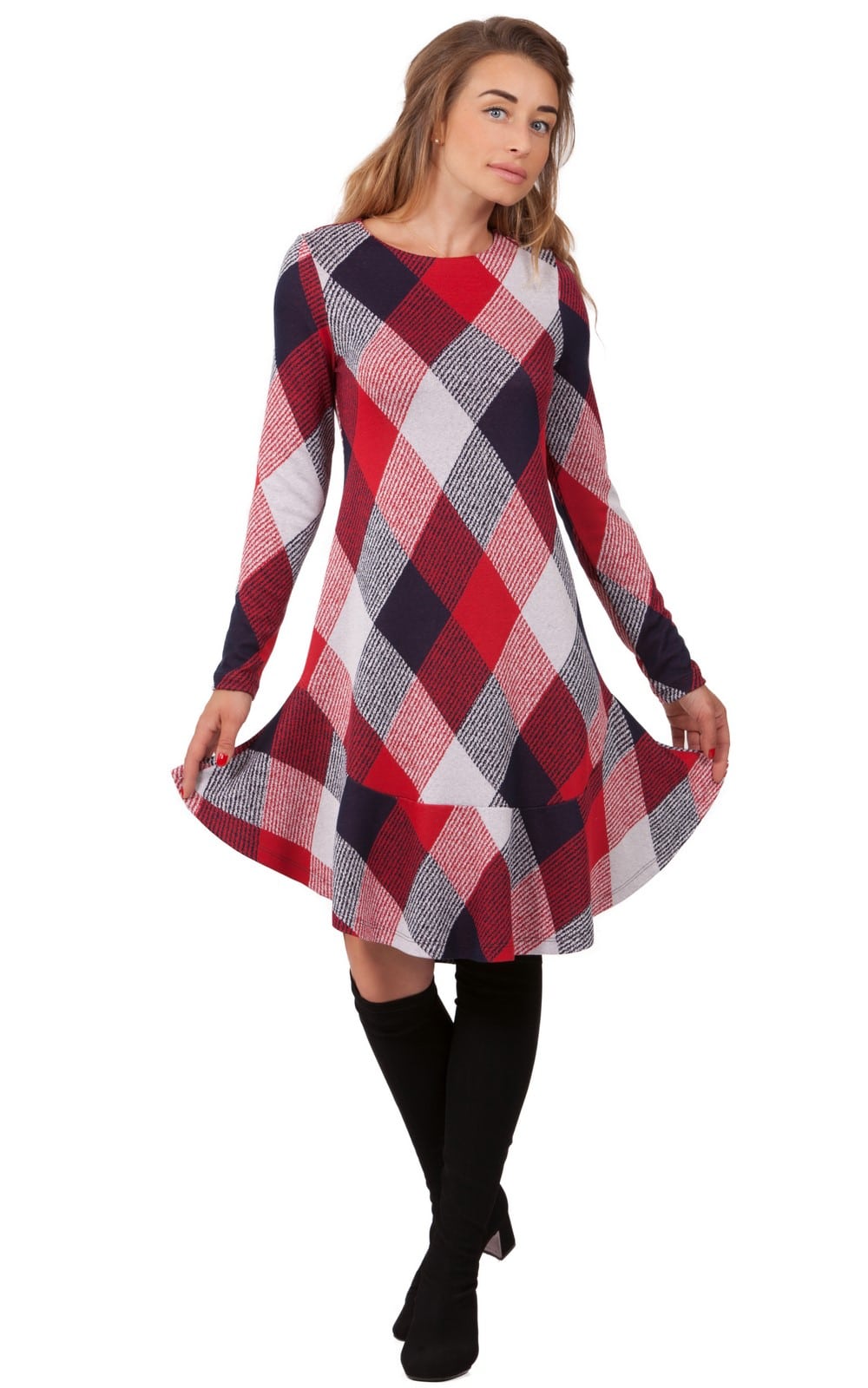 Rūtots atsevišķais peldkostīms ar dzelteni baltu bantīti. Magnolica