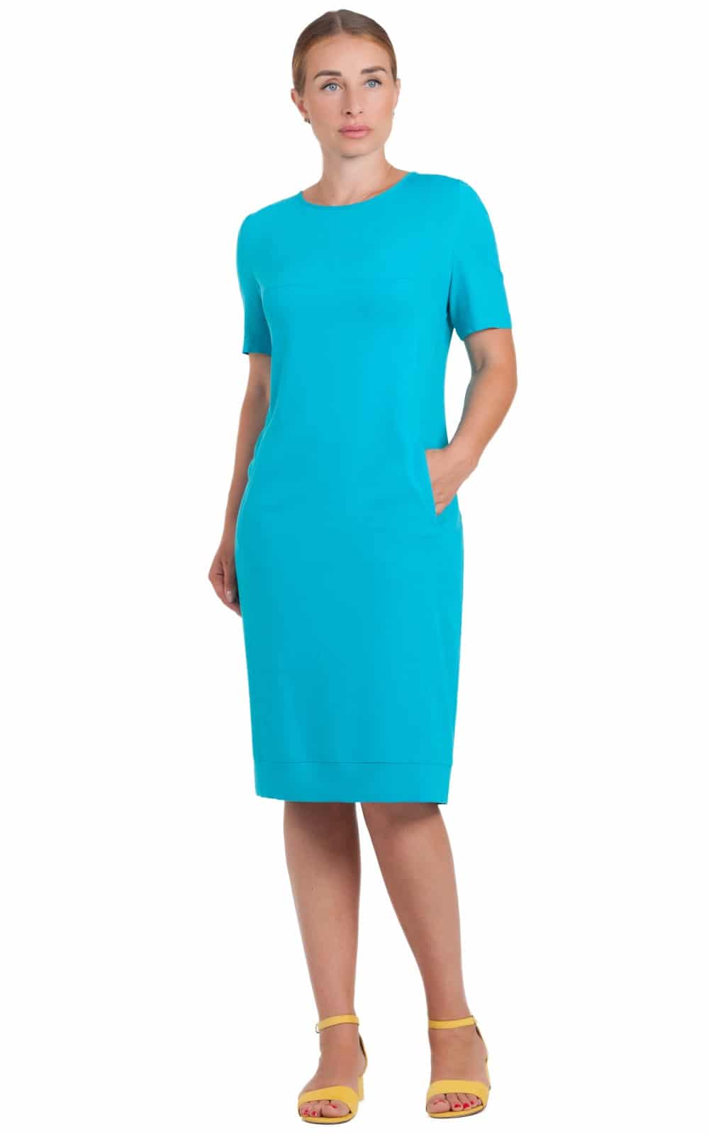 PAVASARA TRIKOTĀŽAS MIDI GARUMA KLEITA PURPURĀ KRĀSA Magnolica