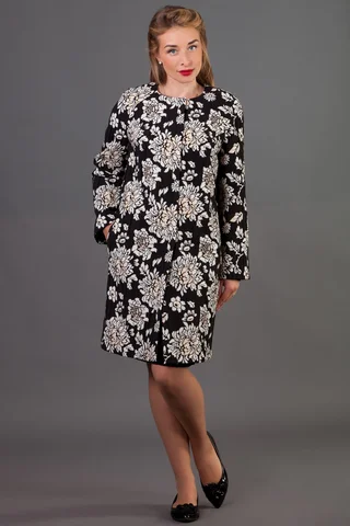 TRIKOTĀŽAS KLEITA   BRĪVS A- SILUETS  KRĀSA - ZEBRA     Magnolica