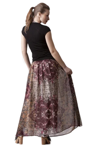 VAKARKLEITA AR sudraba svītraina Magnolica