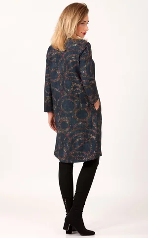 MIDI KLEITA AR KABATĀM zila krasa Magnolica