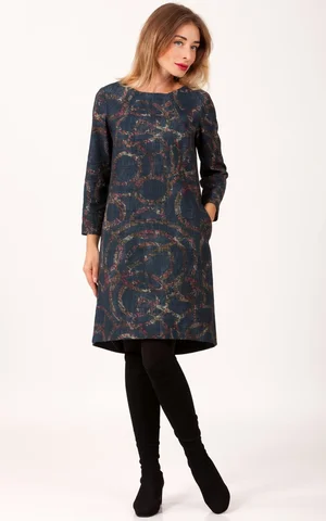 MIDI KLEITA AR KABATĀM zila krasa Magnolica