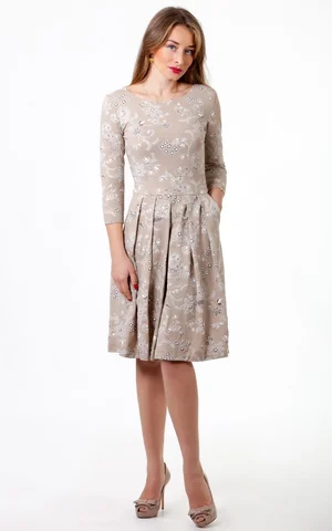 IKDIENAS ĒRTA,kokvilna KLEITA ZILĀ KRĀSĀ Magnolica