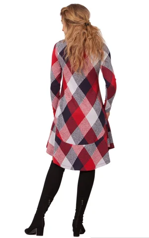 Rūtots atsevišķais peldkostīms ar dzelteni baltu bantīti. Magnolica