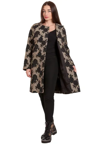 VIENDAĻĪGS SIEVIEŠU PELDKOSTĪMS HAKI KRĀSĀ BEZ STĪPĀM AR IZŅEMAMIEM IELIKŅIEM Magnolica