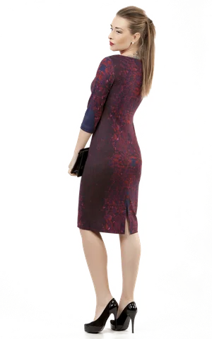 MIDI KLEITA AR KABATĀM ZILĀ KRĀSĀ Magnolica