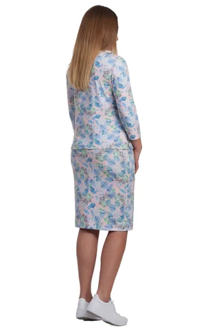 ĪSAIS HALATS NO VAFEĻU AUDUMA AR KAPUCI UN JOSTU,BALTA KRĀSA Magnolica