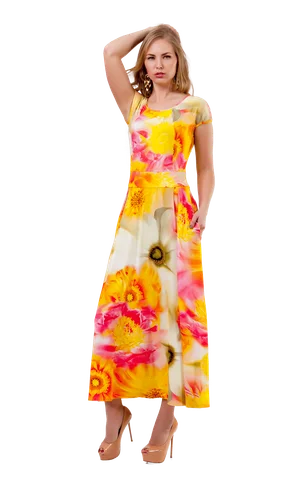 VASARAS KLEITA - CASUAL: A- SILUETS Magnolica